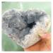 Natural Celestite Crystal Quartz Minerals Rough Stone Unpolished Lapis Lazuli Heart Ornament Blue Calcite Decorations Decoration (Size : 1.5-1.7kg)