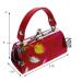 Glitter Lipstick Case with Colorful Leaves & Handle - Red | Stylish & Functional Makeup Storage | International Shipping Available - Buy Online on GoSupps.com