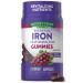 Iron Gummies | 60 Count | Vegan Non-GMO & Gluten Free Supplement | with B Vitamins & Zinc | Grape Flavor | by Natures Truth