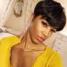 Creamily Pixie Cut Wigs for Black Women Human Hair Short Wigs Pixie Cut Wigs with Bangs Short Black Layered Wavy Wigs for Women 1B Color Natural Black