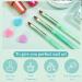 3PCS Nail Clean Up Brushes for OPI - Acetone Resistant Cuticle Cleaning Nail Art Precision Tools in Jade Green - Buy Online on GoSupps.com