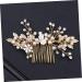 Didiseaon Tiara Pearl Hair Comb Crystal Headpiece Bridal Headwear Rhinestone Comb Flower Hair Jewelry Bride Flowers Hair Accessories - Buy Online on GoSupps.com