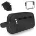 Toiletry Bag for Men - Water Resistant Shaving Bag & TSA Approved Toiletry Bag for Full Sized Toiletries, with 4 Sizes Shoe Bags for travel, Black Black Toiletry Bag & Clear Tsa Approved Travel Bag