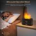 PLUWEL Flame Diffuser Humidifier 180ml - Auto Off Essential Oil Aroma with Fire Flame Effect - 2 Brightness Modes for Home Office Spa Gym (Black) - Buy Online on GoSupps.com