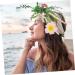 FRCOLOR 1pc Frangipani Headpiece Floral Hair Accessories Hair Jewels for Women Hawaiian Accessories Beach Wedding Hair Barratte Womens Hair Clips Tiara Miss Shoes and Hats Decorations Pink - Buy Online on GoSupps.com