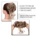 Earfodo Messy Bun Hair Piece Scrunchie Chignon | Light Brown Mix Natural Blonde | Curly Wavy Ponytail Extension for Women and Girls - Buy Online on GoSupps.com