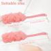 Back Scrubber Brush Shower Loofah for Men or Women 17 Body Scrubber Long Handle Sponge with Bath Brush Net Soft Mesh Back Washer Exfoliating and Removing Dead Skin Bath Scrubber (Pink) - Buy Online on GoSupps.com