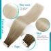 Fshine 30CM Tape-In Human Hair Extensions - Dark Brown to Ash Blonde Balayage 20 Pieces 30 Grams Real Straight Hair #3/8/613 - Buy Online on GoSupps.com