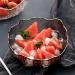 SHAOHUASC Japanese-Style Phnom Transparent Glass Bowl Irregular Vegetables Salad Bowl Home Large Fruit Dessert Bowl - Buy Online on GoSupps.com