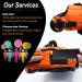 Vivaglory Ripstop Dog Rescue Vest | Small Medium Boat Buoyancy & Visibility | Neon Orange 63-78cm - Buy Online on GoSupps.com
