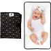 FS Pro Baby Portable Nappy Changing Mat Foldable Travel Wipe Clean Large Waterproof Change Mat Padded (Black)