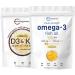 Micro Ingredients Vitamin D3 10 000iu + K2 200mcg Coconut Oil Softgels & Omega-3 Fish Oil 4 200 mg Bundle 2 Pack | Essential Sunshine Vitamins | Wild-Caught Fish Lemon Flavored Burpless