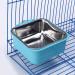 Stainless Steel Removable Hanging Crate Dog Bowl | Pet Cage Coop Cup with Bolt Holder | Ideal for Dogs, Cats, Rabbits, Birds | Small Animal Food & Water Bowl (Blue, Pack of 1) - Buy Online on GoSupps.com