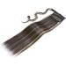 23" Long Straight Wrap Around Ponytail Clip in Hair Extensions One Piece Hairpiece Magic Tape in Pony Tail Extension for Women Dark Brown & Ash Blonde - Buy Online on GoSupps.com