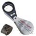 10x Magnifier Loupe Jewelry Jewelers Foldable Pocket Illuminated Magnifying Tool 21mm U V and LED Light for Eye Rocks Stamps Coins Watches Hobbies Antiques Gems 10x Magnification