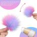 Faux Fur Pom Pom Balls - 16 Pieces for DIY Hats, Shoes, Scarves, Bags, Keychains - Colorful Knitting Accessories - Buy Online on GoSupps.com