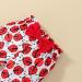 UUAISSO Cow Print Baby Girls Clothes Set | Ruffled Long Sleeve Tops & Pants Outfit | 3-6 Months | Red - Buy Online on GoSupps.com
