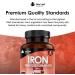 Gentle Iron Tablets 28mg High Strength Ferrous Fumarate Iron - Vegan Iron Supplements for Men and Womens Health - Reduction in Tiredness and Fatigue Supports Immune Health and Energy - Buy Online on GoSupps.com