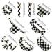 9 Pcs Checkered Claw Clips - Black and White Hair Barrettes for Women | Tortoise Design, Nonslip Grip, Stylish Aesthetic Hair Accessories - Buy Online on GoSupps.com