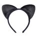 Chelsea Jones - Black soft fabric cat ears on headband/hairband