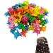 CLDURHGE 100 Pieces Colorful Flower Hair Clips Mini Plastic Hair Clips Small Hair Clips Girls Colorful Hair Clips for Baby Girls Girls Women Random Colour