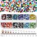 RODAKY Colorful Crystal Rhinestones - 1560Pcs Mixed 12 Color 3mm Nail Art Stones for DIY Craft and Makeup Decoration - Buy Online on GoSupps.com