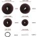 Donut bread maker hair bun maker 7-piece brown ring shape set with 10 U-shaped clips 5 elastic hair ropes. - Buy Online on GoSupps.com