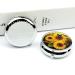 Travel Pill Box with Sunflower Floral Design - 3 Compartment Portable Pill Organizer for Purse & Pocket - Buy Online on GoSupps.com