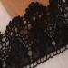 8CM Width Europe Crown Pattern Inelastic Embroidery Lace Trim Curtain Tablecloth Slipcover Bridal DIY Clothing/Accessories.(4 Yards in one Package) (Black)