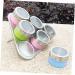 Alipis 6pcs Steel Bottle Stainless Steel Container with Lid Clear Pot Spice Cans Spice Jar with Hook Duster 6.3*6.3CM As Shown - Buy Online on GoSupps.com