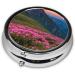 Buy Nature Purple Flowers Scenic Mini Round Pill Box - 3 Compartment Travel Organizer for Home & Office - Buy Online on GoSupps.com