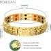 POLLDAN Women's Magnetic Bracelet | 6000 Gauss Power | Adjustable Length & Sizing Tool | Stainless Steel & Titanium Alloys | Jewelry Protection | Pulseras Magneticas - Buy Online on GoSupps.com