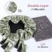 Double Layer Silk Satin Bonnet for Curly Hair | Olive Green/Black Reversible Sleeping Cap | Women's Tie Band Bonnet - Buy Online on GoSupps.com