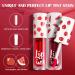 Prreal 2pcs Mini Lip Tint Stain Set - Long Lasting Waterproof Lip Stain for Lip Cheeks and Eyes - High Pigment Liquid Lipstick Gift - Strawberry & Watermelon - Buy Online on GoSupps.com