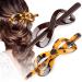 Noverlife 2PCS Cellulose Acetate Hair Slide & Stick Set | Tortoise Shell Hair Barrette Pins for Women & Girls | French Style Ponytail Updo - Buy Online on GoSupps.com