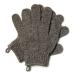 Exfoliating Gloves - Natural Bamboo Shower Gloves - Bath and Body Exfoliator Mitts - Scrubs Away Ingrown Hair and Dead Skin - Eco Microfibre Bath Glove (Grey)