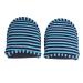 Keenso Reisen foldable slippers indoor slippers portable reusable soft cotton slide -resistant slippers for travel hotel plane house for men light blue stripes