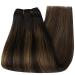 Youngsee Ombre Real Hair Tress Extensions - 100g Brown Balayage Weft 55cm #2/2/6 for Smooth Weaving - Buy Online on GoSupps.com