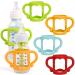 4 Pack Baby Bottle Handles Silicone Bottle Handles for Dr Brown Narrow Baby Bottles Baby Bottle Holder with Easy Grip Handles to Hold Their Own Bottle BPA Free