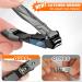 DRMODE Heavy Duty Nail Clippers with Catcher - Ultra Sharp Ergonomic Fingernail & Toe Nail Clippers for Men - Mess Free Self Collecting Design - Buy Online on GoSupps.com