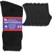 Physicians Approved Diabetic Crew Socks 6 Pairs Unisex Black/Grey/White Size 10-13 - Buy Online on GoSupps.com