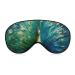 Watercolor Green Peacock Sleep Mask Eye Cover for Sleeping Blindfold with Adjustable Strap Blocks Light Night Travel Nap for Men Women