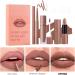  Mimoqk Matte lipstick with lip liner lipstick and pencil 2 in 1 non-stick cup with high pigmentation 3 long lasting lip pencils and lipstick set velvet lip liner - Buy Online on GoSupps.com