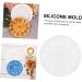 NUOBESTY 1pc Moulds Ornament Mold Wall Crystal Manual Home Epoxy Craft Diy Silicone Resin Clock Time Casting White 15.5X15.5CM - Buy Online on GoSupps.com