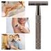 Safety Edge Stainless Steel Cutter for Women - Double Edge Rose Gold Shaving Razor with Zinc Alloy Handle | Perfect for Home Travel & Camping - Buy Online on GoSupps.com