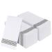 Vplus 200 PACK Guest Towels Disposable Bathroom, Decorative Bathroom Napkins, Soft and Absorbent Disposable Dinner Napkin Linens Like for Kitchen, Weddings, Thanksgiving, Christmas Party Silver