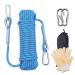ZRGJD Climbing Rope 10mm/16mm 32ft 50ft 65ft Escape Rope for Outdoor Ice Climbing Equipment Eascape Rope Rappelling Rope with Cloth Gloves Blue 16mm 65ft