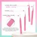 Lash BFF Eyelash Extension Tweezers Set - Volume Curved Isolation Lash Tweezers Kit for Individual Lashes - 4 Pack Pink - Buy Online on GoSupps.com