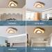 Wayluoung Dimmable LED Cloud Lamp | Modern 40cm Wood & Acrylic | 36W 3300LM | 3000K-6000K Remote Control | Perfect for Living Room Children's Room Kitchen & Home Office - Buy Online on GoSupps.com