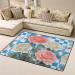 Plaid Background Roses Flannel Non-Slip Floor Mat - 63x48 Inches Comfortable & Lint-Free for Relieving Foot Pressure Ideal for Any Occasion - International Shipping Available - Buy Online on GoSupps.com